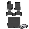 Floor Mats &amp; Cargo Liner for 2023 2024 2025 2026 Mercedes Benz GLC丨GLC 300丨GLC 350e丨GLC 43 AMG丨(Not for Coupe), All Weather Automotive TPE Set Anti-Slip Waterproof Floor Liners Accessories