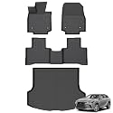 Floor Mats &amp; Cargo Liner for 2023 2024 2025 2026 Lexus RX /RX350 /RX350h /RX500h (NOT for RX450h+ PHEV), All Weather TPE Custom Fit Floor Mats, Waterproof Full Set Car Accessories - Black