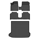 Floor Mats &amp; Cargo Liner for 2025 2026 Hyundai Ioniq 5 (with Sliding Console), All Weather TPE Custom Fit Floor Mats, Anti-Slip &amp; Waterproof Full Set Car Accessories - Black