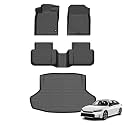 Floor Mats &amp; Cargo Liner for 2025 2026 Honda Civic Hybrid Sedan (Not Hatchback) All Weather Automotive TPE Floor Liners Set Anti-Slip Waterproof Accessories (Car Mats+Trunk Mat)