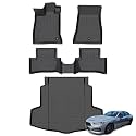 Floor Mats &amp; Cargo Liner for Acura TLX 2021 2022 2023 2024 2025 All Weather Automotive TPE Floor Liners Set Anti-Slip Waterproof Accessories (Car Mats+Trunk Mat)