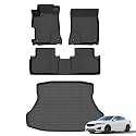 Floor Mats &amp; Cargo Liner for Acura ILX 2013-2022 All Weather Protection Automotive TPE Floor Liners Set Anti-Slip Waterproof Accessories (Car Mats+Trunk Mat)