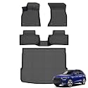 Floor Mats &amp; Cargo Liner for Audi Q5/SQ5 2018-2025 (Not for PHEV), All Weather Automotive TPE Floor Liners Set Anti-Slip Waterproof Accessories (Car Mats+Trunk Mat)
