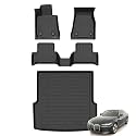 Floor Mats &amp; Cargo Liner for BMW i4 2022 2023 2024 2025 2026, eDrive35 / eDrive40 / xDrive40 / M50, All Weather Automotive TPE Floor Liners Set Waterproof Accessories (Car Mats+Trunk Mat)
