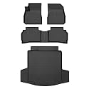 ® Floor Mats &amp; Cargo Liner for Chevy Malibu 2016-2025 All Weather Automotive TPE Floor Liners Set Anti-Slip Waterproof Chevrolet Malibu Accessories (Car Mats+Trunk Mat)