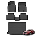 Floor Mats &amp; Cargo Liner for Mazda CX-30 2020-2026, All Weather TPE Custom Fit Floor Mats, Anti-Slip &amp; Waterproof Full Set Car Accessories - Black