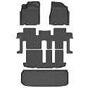 Floor Mats &amp; Cargo Liner for Nissan Pathfinder 2013-2020 &amp; Infiniti QX60 2014-2020 (Only fit 7 Seats) All Weather Automotive TPE Floor Liners Set Waterproof Accessories