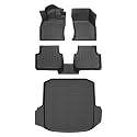 Floor Mats &amp; Cargo Liner for Volkswagen Jetta 2019-2026 All Weather Automotive TPE Floor Liners Set Anti-Slip Waterproof Accessories (Car Mats+Trunk Mat)