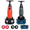 Floor Polisher Commercial, 17" Carpet Cleaning Machine, Floor Buffer Scrubber, 240rpm, Coverage 13000 Sqft/H, Industrial Floor Cleaning with 3gal Tank and 2brush Heads Red