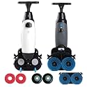 Floor Polisher Commercial, 17" Carpet Cleaning Machine, Floor Buffer Scrubber, 240rpm, Coverage 13000 Sqft/H, Industrial Floor Cleaning with 3gal Tank and 2brush Heads White