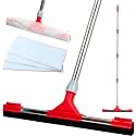 Floor Squeegee Scrubber with Extendable 62" Long Handle