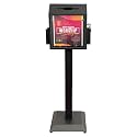 Floor Stand Offering Box, Lockable Donation &amp; Ballot Box, Black