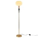 Floor Standing Tall Lamp Milk Glass Floor Lamp with Plug Switch Button for Living Room Bedroom Home Office