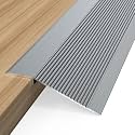 Floor Transition Strip, Aluminum Transition Strips for Doorway Door Threshold Strip Carpet Transition Strip Threshold Ramps for Doorways (Gray, 36''x4'')
