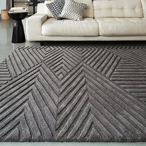 floorfusion 34woolen monterial design premium carpet for living room bedroom drawing room hall and floor size 8 x 10 feet 240x300 cm color charcoal