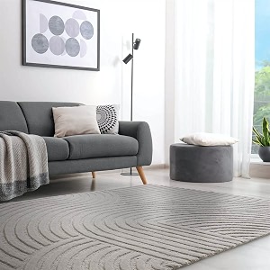 floorfusion 34woolen monterial design premium carpet for living room bedroom drawing room hall and floor size 10 x 14 feet 300x420 cm color soft grey