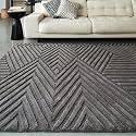 FloorFusion "Woolen Monterial Design Premium Carpet for Living Room Bedroom Drawing Room Hall and Floor Size 6 x 8 feet (180x240 cm) Color Charcoal