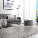 FloorFusion "Woolen Monterial Design Premium Carpet for Living Room Bedroom Drawing Room Hall and Floor Size 10 x 14 feet (300x420 cm) Color Soft Grey