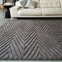 FloorFusion "Woolen Monterial Design Premium Carpet for Living Room Bedroom Drawing Room Hall and Floor Size 10 x 14 feet (300x420 cm) Color Charcoal
