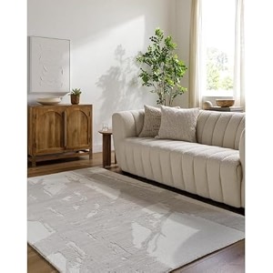 floorfusion 39abstract39 design loop cut premium rug collection woolen carpet for living room bedroom drawing room hall and floor size 12 x 18 feet 360x540 cm color beige amp grey