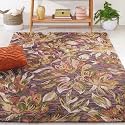 FloorFusion 'Floral' Design Loop Pile Textured Yarn Anti Shed Premium Rug Collection Woolen Carpet for Living Room Bedroom Drawing Room Hall and Floor Size 9 x 12 feet (270x360 cm) Color Multi