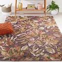 FloorFusion 'Floral' Design Loop Pile Textured Yarn Anti Shed Premium Rug Collection Woolen Carpet for Living Room Bedroom Drawing Room Hall and Floor Size 8 x 10 feet (240x300 cm) Color Multi