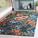 FloorFusion 'Floral' Design Loop Pile Textured Yarn Anti Shed Premium Rug Collection Woolen Carpet for Living Room Bedroom Drawing Room Hall and Floor Size 4 x 6 feet (120x180 cm) Color Multi