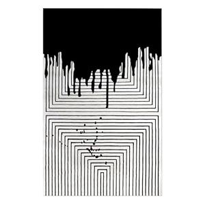 floorfusion 39modern39 design premium rug collection woolen carpet for living room bedroom drawing room hall and floor size 5 x 8 feet 150x240 cm color white amp black