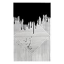 FloorFusion 'Modern' Design Premium Rug Collection Woolen Carpet for Living Room Bedroom Drawing Room Hall and Floor Size 5 x 7 feet (150x210 cm) Color White &amp; Black