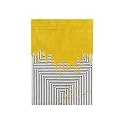 FloorFusion 'Modern' Design Premium Rug Collection Woolen Carpet for Living Room Bedroom Drawing Room Hall and Floor Size 10 x 14 feet (300x420 cm) Color White &amp; Gold