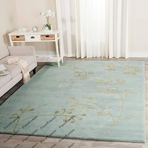 floorfusion berry pattern woollen rectangular carpet for living room bedroom drawing room hall and floor size 8 x 10 feet 240x300 cm color multi
