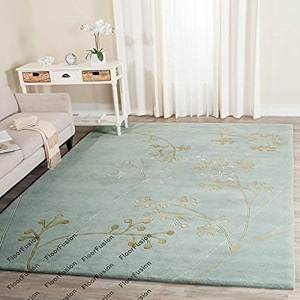 floorfusion berry pattern woollen rectangular carpet for living room bedroom drawing room hall and floor size 4 x 6 feet 120x180 cm color multi
