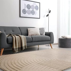 floorfusion 34woolen monterial design premium carpet for living room bedroom drawing room hall and floor size 9 x 12 feet 270x360 cm color biege