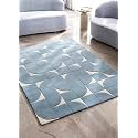 FloorFusion 'Modern' Design Premium Rug Collection Woolen Carpet for Living Room Bedroom Drawing Room Hall and Floor Size 5 x 8 feet (150x240 cm) Color Sky Blue