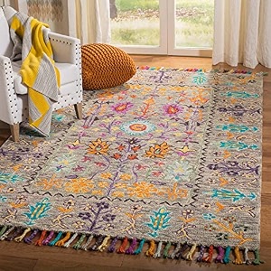 floorfusion loop pile 10c textured yarn anti shed rectangular carpet for living room bedroom drawing room hall and floor size 6 x 8 feet 180x240 cm color multi