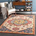 FloorFusion Loop Pile 10C.Textured Yarn Anti Shed Woollen Square Carpet For Living Room Bedroom Drawing Room Hall And Floor Size 10 X 14 Feet (300X420 Cm) Color Multi