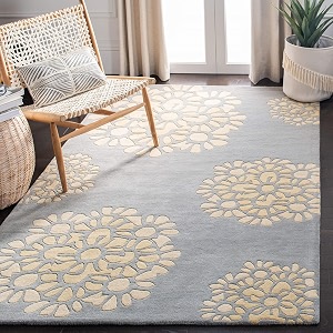 floorfusion modern woolen rectangular carpet for living room bedroom and hall size 4 x 6 feet color multi