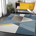 FloorFusion Modern Woollen Rectangular Carpet For Living Room Bedroom Drawing Room Hall And Floor Size 10 X 14 Feet (300X420 Cm) Color Multi