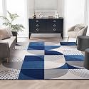 FloorFusion Modern Woollen Rectangular Carpet For Living Room Bedroom Drawing Room Hall And Floor Size 6 X 9 Feet (180X270 Cm) Color Multi