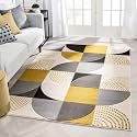 FloorFusion Modern Woollen Rectangular Carpet For Living Room Bedroom Drawing Room Hall And Floor Size 10 X 14 Feet (300X420 Cm) Color Multi