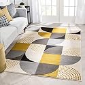 FloorFusion Modern Woollen Rectangular Carpet For Living Room Bedroom Drawing Room Hall And Floor Size 5 X 7 Feet (150X210 Cm) Color Multi