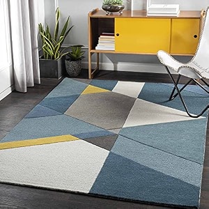 floorfusion modern woollen rectangular carpet for living room bedroom drawing room hall and floor size 9 x 12 feet 270x360 cm color multi
