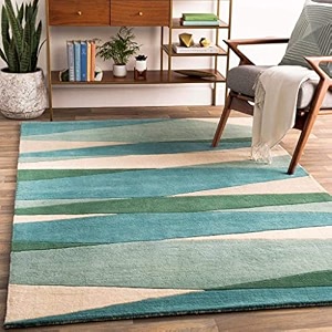 floorfusion modern woollen rectangular carpet for living room bedroom drawing room hall and floor size 10 x 14 feet 300x420 cm color multi