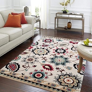 floorfusion premium floral rectangular carpet for living room bedroom drawing room hall and floor size 12 x 18 feet 360x540 cm color multi