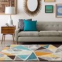 FloorFusion "Woolen Monterial Design Premium Carpet for Living Room Bedroom Drawing Room Hall and Floor Size 6 x 8 feet (180x240 cm) Color Biege