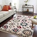 FloorFusion Premium Floral Rectangular Carpet For Living Room Bedroom Drawing Room Hall And Floor Size 12 X 18 Feet (360X540 Cm) Color Multi
