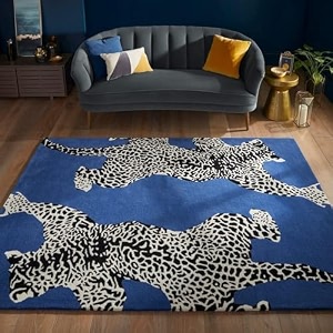 floorfusion animal pattern premium rug collection woolen carpet for living room bedroom drawing room hall and floor size 5 x 7 feet 150x210 cm color multi