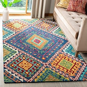 floorfusion premium loop pile rectangular carpet for living room bedroom drawing room hall and floor size 5 x 8 feet 150x240 cm color multi