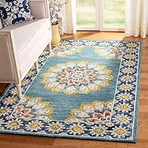 floorfusion premium loop pile rectangular carpet for living room bedroom drawing room hall and floor size 6 x 8 feet 180x240 cm color multi