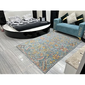 floorfusion premium loop pile rectangular carpet for living room bedroom drawing room hall and floor size 9 x 12 feet 270x360 cm color multi